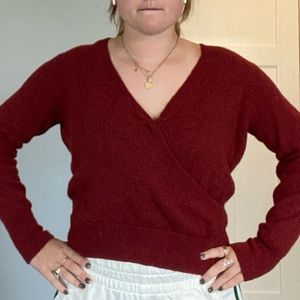 Madewell V Neck Red Sweater